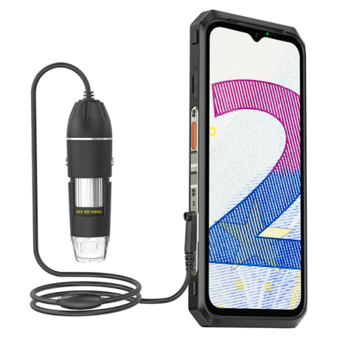 Produse Ulefone - Microscop digital portabil Ulefone uSmart C01, pentru seria Armor, 1MP, 8 LED-uri, Zoom 50X/1000X