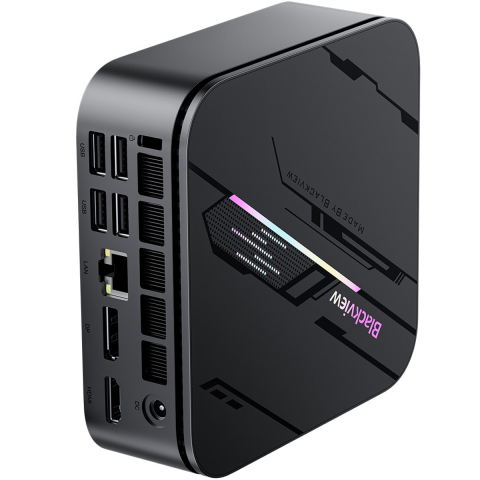 Mini PC Blackview MP100 Pro, Intel i3 1215U, 16GB RAM / 512GB, Windows 11 Pro, WiFi, HDMI / DP1.4, Bluetooth 5.2, 6x USB-A 3.1, 2x USB-C, RGB Light [1]