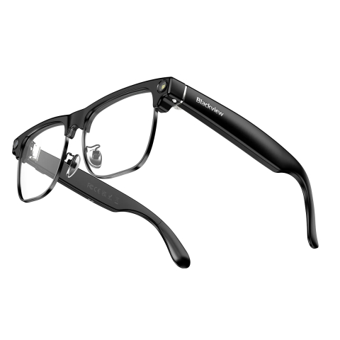 Ochelari Smart Blackview - Ochelari Anti Blue Blackview BV200 Clear + ChatGPT, AI Smart, Translator, Identificare Vizuala, Camera Video 8MP Sony 1200p, Bluetooth 6.0 + WiFi, Stereo, Microfon, Noise Reduction, 220mAh,