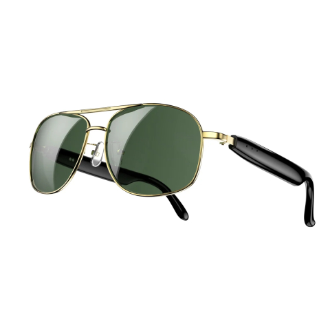 Ochelari Smart Blackview - Ochelari de soare Blackview D1 Pro Gold, Protectie UV, Bluetooth 6.0, Dual Speaker, Microfon Noise-Canceling, Apeluri, Pana la 6 ore Autonomie