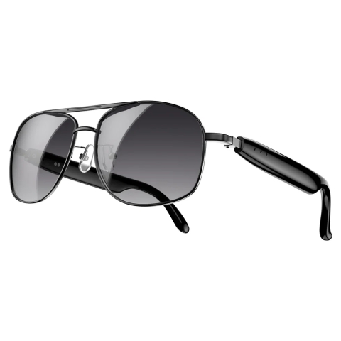 Ochelari Smart Blackview - Ochelari de soare Blackview D1 Pro Black, Protectie UV, Bluetooth 6.0, Dual Speaker, Microfon Noise-Canceling, Apeluri, Pana la 6 ore Autonomie