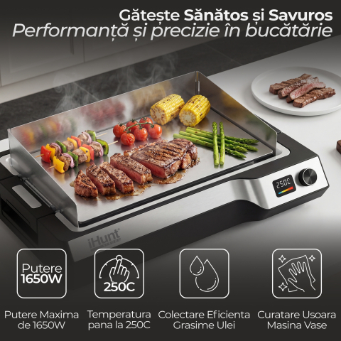 Plită electrică iHunt BRO Teppanyaki Grill, 1650W, Placa detasabila [1]