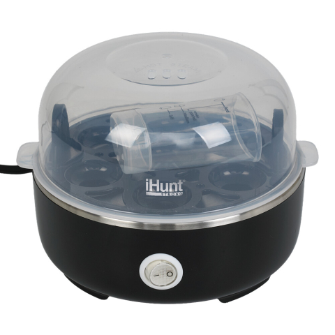 Fierbător ouă iHunt BRO Egg Boiler, Capacitate 7 ouă, Bază Inox, Oprire Automată, Alertă Sonoră, Tăvițe Non-stick, Fără BPA [7]