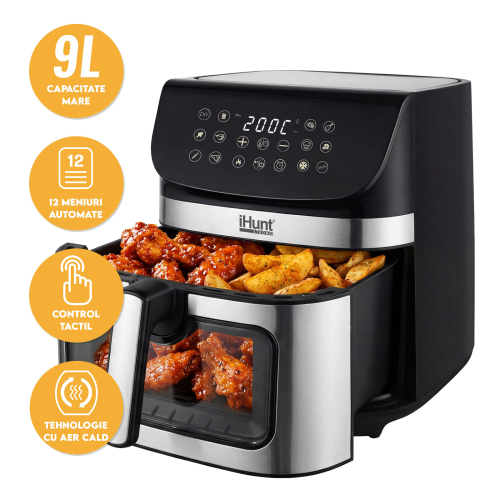 RESIGILATE -50% - Resigilat Friteuza cu aer cald iHunt Bro Air Fryer Ultra