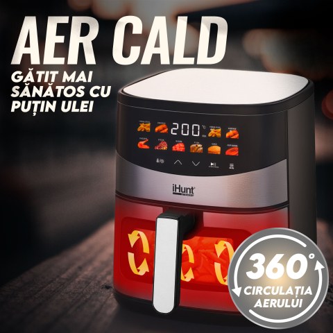 Resigilat Friteuza cu aer cald iHunt Bro Air Fryer Ultra 6.5L [5]