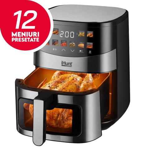 RESIGILATE -50% - Resigilat Friteuza cu aer cald iHunt Bro Air Fryer Ultra 6.5L