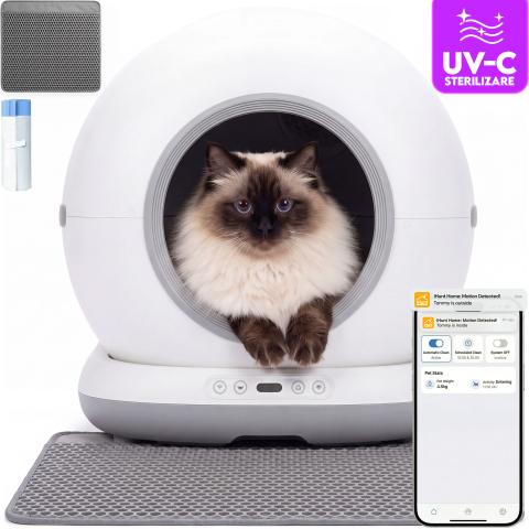 Resigilat Litiera Automata iHunt Smart Cat Litter V6, Wi-Fi, Senzori, Aplicatie Smart [0]