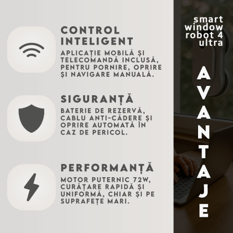 Resigilat Robot curatare geamuri cu pulverizator apa iHunt Smart Window Robot 4 Ultra [7]
