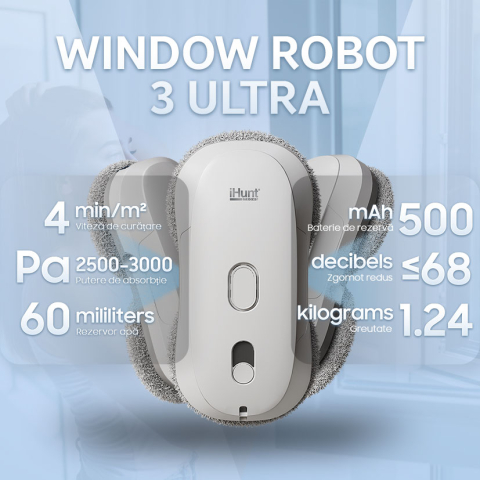 Robot curatare geamuri cu pulverizator apa iHunt Smart Window Robot 3 Ultra [1]