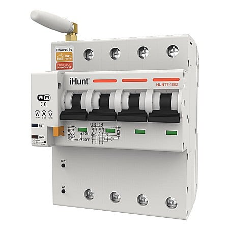 Sigurante inteligente - iHunt Home WIFI Smart Circuit Breaker with Metering 4P 32A - Siguranta automata inteligenta cu contorizare