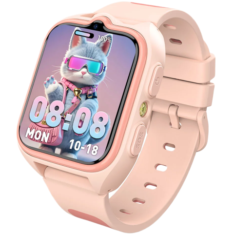 Smartwatch pentru copii Blackview Z30, 4G SIM, 1.75", Localizare GPS + WIFI AI + LBS, Apeluri Video si Voce, Lanterna, 800mAh, Pink [3]