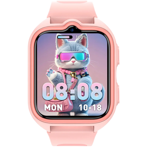 Smartwatch pentru copii Blackview Z30, 4G SIM, 1.75", Localizare GPS + WIFI AI + LBS, Apeluri Video si Voce, Lanterna, 800mAh, Pink [1]