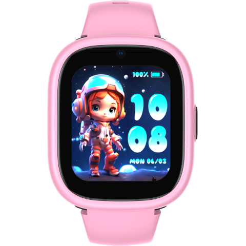 Smartwatch monitorizare copii Lagenio K3 Pink, 4G SIM, 1.7", Localizare GPS cu A-GPS, WIFI, ACC, Alerta Perimetru, Apeluri Video si Voce, Lanterna, SOS, 770mAh [1]