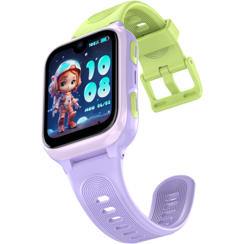 Smartwatch monitorizare copii Lagenio K9 Purple, 4G SIM, Wi-Fi, 1.78" AMOLED, GPS, 1GB RAM, 8GB, Apeluri Video si Voce HD, Camera 5MP, Buton SOS, Rezistenta IP67, Android [6]
