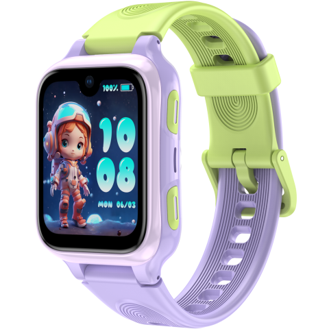 Smartwatch Lagenio - Smartwatch monitorizare copii Lagenio K9 Purple, 4G SIM, Wi-Fi, 1.78" AMOLED, GPS, 1GB RAM, 8GB, Apeluri Video si Voce HD, Camera 5MP, Buton SOS, Rezistenta IP67, Android