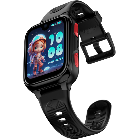 Smartwatch monitorizare copii Lagenio K9 Black, 4G SIM, Wi-Fi, 1.78" AMOLED, GPS, 1GB RAM, 8GB, Apeluri Video si Voce HD, Camera 5MP, Buton SOS, Rezistenta IP67, Android [6]