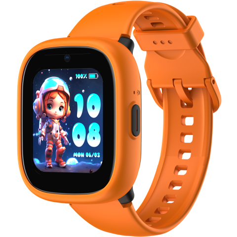 Smartwatch Lagenio - Smartwatch monitorizare copii Lagenio K3 Orange, 4G SIM, 1.7", Localizare GPS cu A-GPS, WIFI, ACC, Alerta Perimetru, Apeluri Video si Voce, Lanterna, SOS, 770mAh