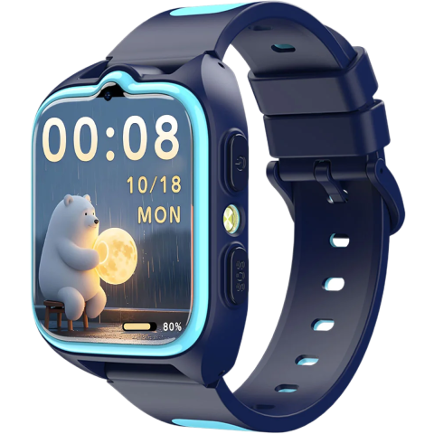 Smartwatch pentru copii Blackview Z30, 4G SIM, 1.75", Localizare GPS + WIFI AI + LBS, Apeluri Video si Voce, Lanterna, 800mAh, Blue [0]