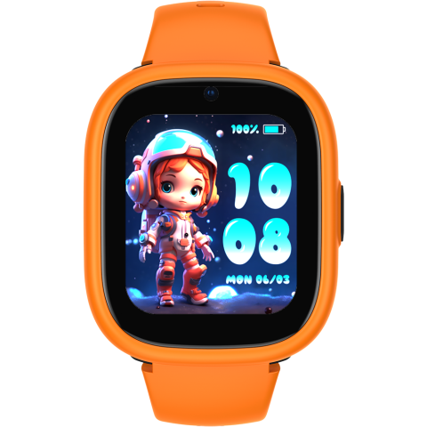 Smartwatch monitorizare copii Lagenio K3 Orange, 4G SIM, 1.7", Localizare GPS cu A-GPS, WIFI, ACC, Alerta Perimetru, Apeluri Video si Voce, Lanterna, SOS, 770mAh [1]