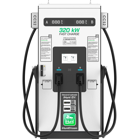 STATII DE INCARCARE EV - Statie de incarcare ultra rapida cu monetizare iHunt EV DC 320KW V4 2x CCS 2
