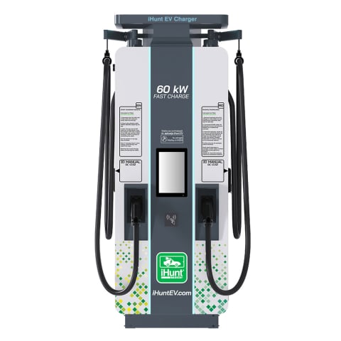 Statie de incarcare ultra rapida cu monetizare  iHunt EV DC 60KW, 2 x CCS2 - Integrare iHuntEV