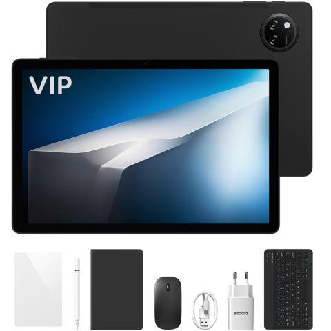 Tablete Doogee - Tableta Doogee Tab A9 Pro Plus VIP, Wi-Fi, 11-inch 90Hz IPS, 6GB + 24GB RAM, 128GB, Stereo Speakers, Android 15, Black