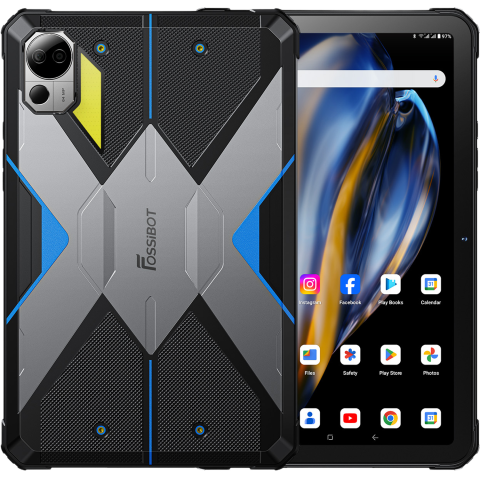 ALTI PRODUCATORI - Tableta rugged Fossibot DT2, 4G SIM, WiFi 6, 10.4-inch 2K, Octa-Core,12GB RAM, 256GB, GPS, Stereo, 22000mAh, Android 13, Blue