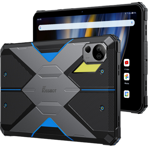 Tableta rugged Fossibot DT2, 4G SIM, WiFi 6, 10.4-inch 2K, Octa-Core,12GB RAM, 256GB, GPS, Stereo, 22000mAh, Android 13, Blue [1]