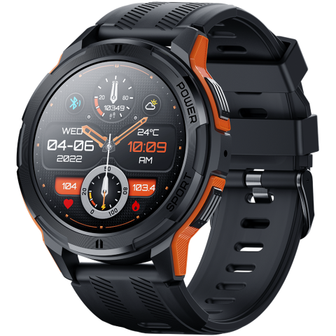 Ceas rugged Oukitel BT10 1.43-inch AMOLED 410mAh 5ATM Waterproof Orange Telefoane & Tablete Oukitel - Ceas rugged Oukitel BT10 1.43-inch AMOLED 410mAh 5ATM Waterproof Orange