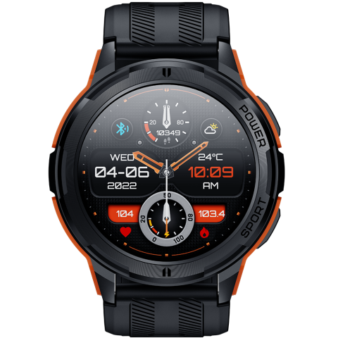 Ceas rugged Oukitel BT10 1.43-inch AMOLED 410mAh 5ATM Waterproof Orange [1]