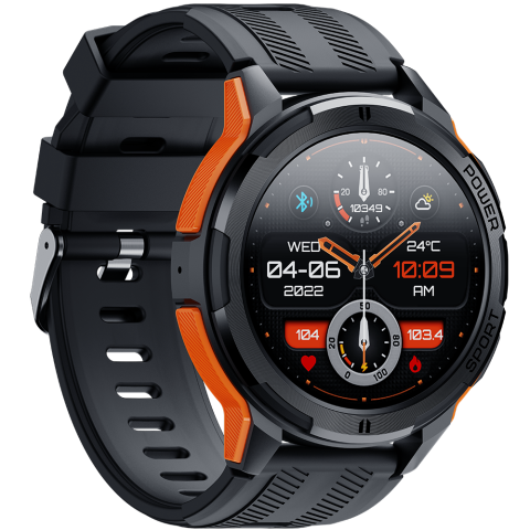 Ceas rugged Oukitel BT10 1.43-inch AMOLED 410mAh 5ATM Waterproof Orange [12]