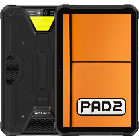 Rugged Tablet Ulefone Armor Pad 2 Pro, 4G, Dual SIM, WiFi, 11" 2K IPS, Octa-Core Helio G99, 8GB RAM, 256GB, NFC, Camera 48MP + 16MP, GPS, 18600mAh, Android 13, Black [1]