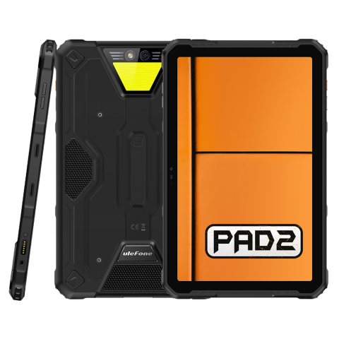 Rugged Tablet Ulefone Armor Pad 2 Pro, 4G, Dual SIM, WiFi, 11" 2K IPS, Octa-Core Helio G99, 8GB RAM, 256GB, NFC, Camera 48MP + 16MP, GPS, 18600mAh, Android 13, Black [11]