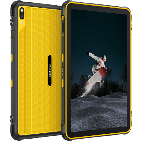 Tablets Ulefone - Rugged Tablet Ulefone RugKing Pad 2 Pro, 4G, Dual SIM + eSIM, WiFi, 10.1" 90Hz, Octa-Core T7250, 8GB RAM, 128GB, Camera 48MP + 8MP, GPS, NFC, Android 16, Yellow