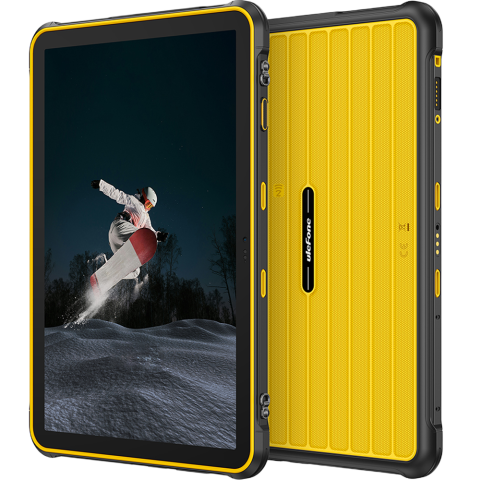Tablets Ulefone - Rugged Tablet Ulefone RugKing Pad 2 Pro, 4G, Dual SIM + eSIM, WiFi, 10.1" 90Hz, Octa-Core T7250, 8GB RAM, 256GB, Camera 48MP + 8MP, GPS, NFC, Android 16, Yellow
