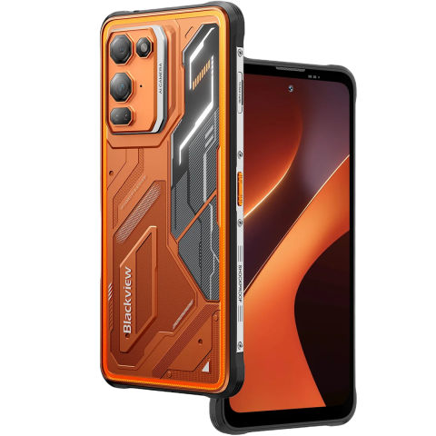 Telefon Blackview FORT 200, 4G, Dual SIM, 6.78" 120Hz, Octa-Core Helio G100, 6GB RAM, 256GB, Camera 108MP + 50MP + 13MP Night Vision, NFC, Android 16, Orange [1]
