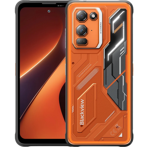 Produse Blackview - Telefon Blackview FORT 200, 4G, Dual SIM, 6.78" 120Hz, Octa-Core Helio G100, 6GB RAM, 256GB, Camera 108MP + 50MP + 13MP Night Vision, NFC, Android 16, Orange