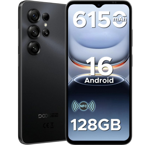 Telefon Doogee Note 56X Pro, 4G, Octa-Core, 6.56" HD+ 90Hz, 4GB RAM, 128GB, NFC, 6150mAh, Android 16, Black [6]