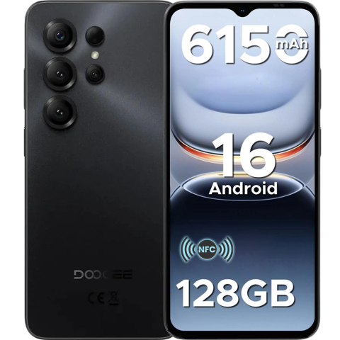 Produse Doogee - Telefon Doogee Note 56X Pro, 4G, Octa-Core, 6.56" HD+ 90Hz, 4GB RAM, 128GB, NFC, 6150mAh, Android 16, Black