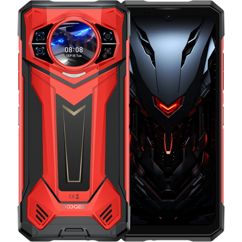 Produse Doogee - Telefon Doogee S200 Plus 5G Dual Display 6.72-inch 120Hz IPS + 1.32-inch AMOLED 8-Core Dimensity 7300 12GB + 512GB NFC 10100mAh Android 14 Red