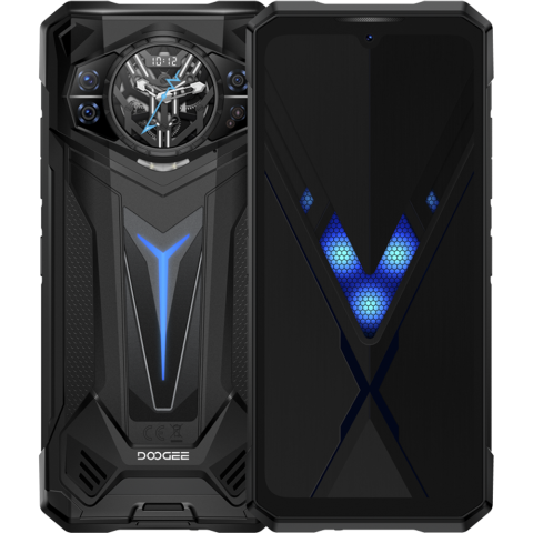 Telefoane & Tablete Doogee - Telefon Doogee S200 Ultra 5G Dimensity 7400 1 TB 6.72" IPS 120Hz/1.32" AMOLED NFC IP68/IP69K Android 15 Black