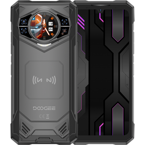 Doogee S200X VIP 5G Dual Display 6.72' IPS 120Hz / 1.32' AMOLED 512GB 10100mAh IP68/IP69K Android 16 Black + Casti Wireless BoneBeat Run [1]