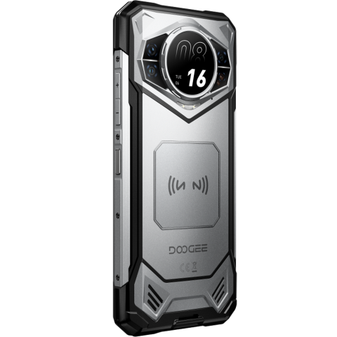 Doogee S200 VIP 5G Dual Display 6.58' IPS 120Hz / 1.32' AMOLED 256GB 10100mAh IP68/IP69K Android 16 Silver + Casti Wireless BoneBeat Run [8]