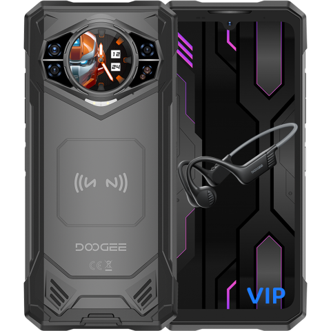 Telefoane & Tablete Doogee - Doogee S200X VIP 5G Dual Display 6.72' IPS 120Hz / 1.32' AMOLED 512GB 10100mAh IP68/IP69K Android 16 Black + Casti Wireless BoneBeat Run