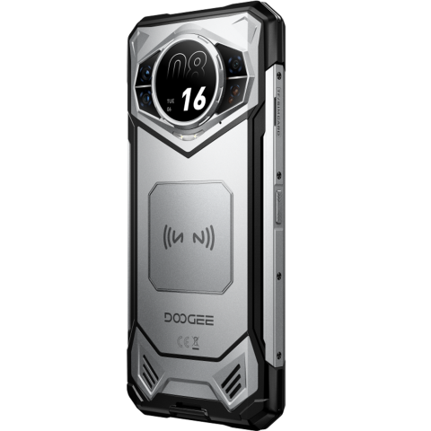 Doogee S200 VIP 5G Dual Display 6.58' IPS 120Hz / 1.32' AMOLED 256GB 10100mAh IP68/IP69K Android 16 Silver + Casti Wireless BoneBeat Run [9]