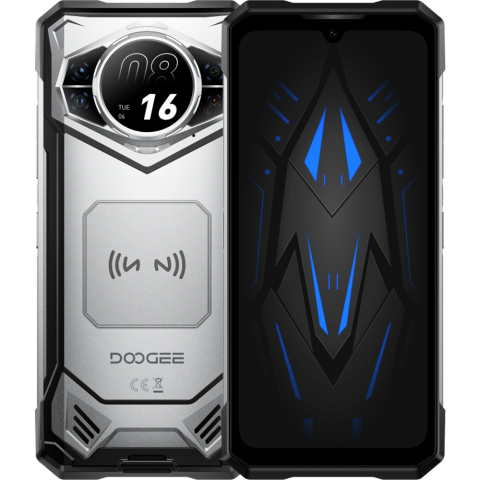 Doogee S200 VIP 5G Dual Display 6.58' IPS 120Hz / 1.32' AMOLED 256GB 10100mAh IP68/IP69K Android 16 Silver + Casti Wireless BoneBeat Run [4]