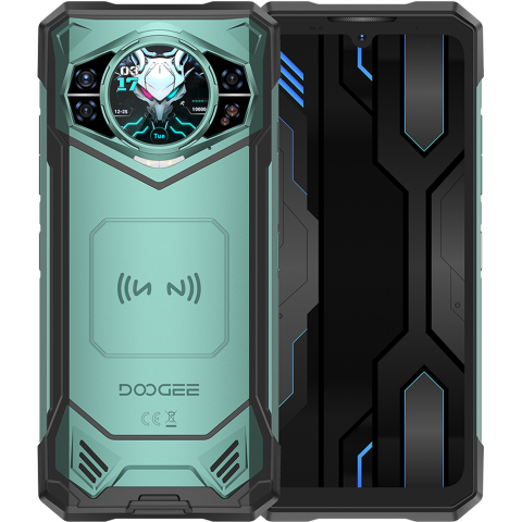 Doogee S200X VIP 5G Dual Display 6.72' IPS 120Hz / 1.32' AMOLED 512GB 10100mAh IP68/IP69K Android 16 Green + Casti Wireless BoneBeat Run [1]