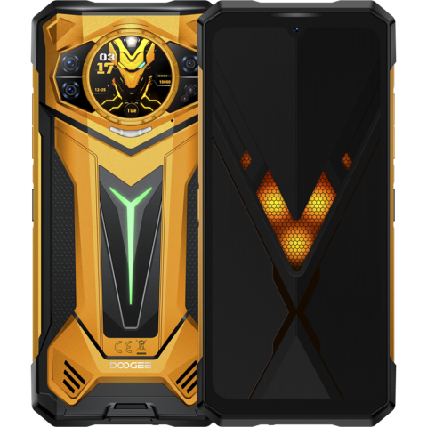 Telefoane & Tablete Doogee - Telefon Doogee S200 Ultra 5G Dimensity 7400 1TB 6.72" IPS 120Hz/1.32" AMOLED NFC IP68/IP69K Android 15 Yellow