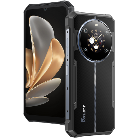 ⭐ Resealed - Resealed Fossibot F109, 5G, Dual SIM, IPS 6.75" + 1.32", Dimensity 6300, 8GB RAM, 256GB, NFC, Android 14, Blue