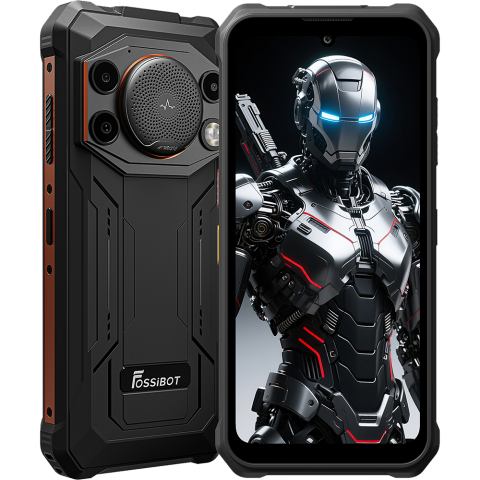 Mobile Phones Fossibot - Fossibot F110 Pro 5G Dual SIM 6.75-inch IPS 8-Core Dimensity 6300 8GB RAM + 128GB NFC 128dB Big Speaker 10000mAh IP68/IP69K Android 15 Orange